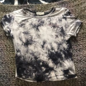 Pacsun short sleeve tie dye crop top